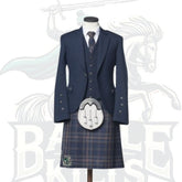 Arran Navy Tweed Five Button Kilt Outfit – Premium Scottish Formalwear by BattleOfKilts
